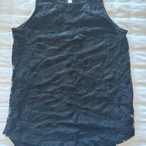 Elegant Black Lace Sleeveless Top